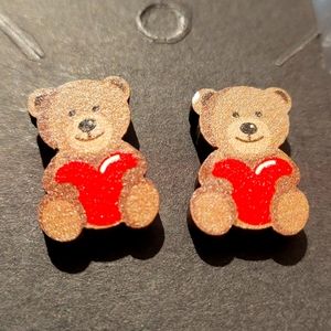 Adorable Terry bears valentines earrings